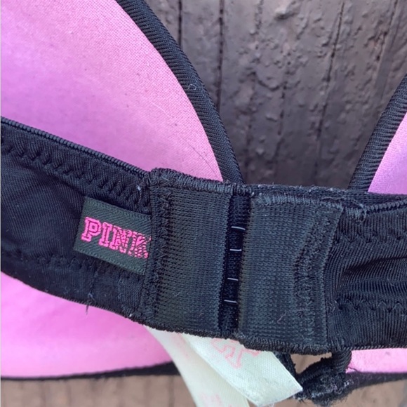 VS PINK Convertible Back Black & Pink Bra - Picture 3 of 7